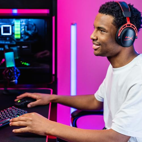 HyperX Cloud Alpha Wireless - Gaming Headset for PC, 300-hour battery life, DTS Headphone:X Spatial Audio, Memory foam, Dual Chamber Drivers, Noise-cancelling mic, Durable aluminium frame