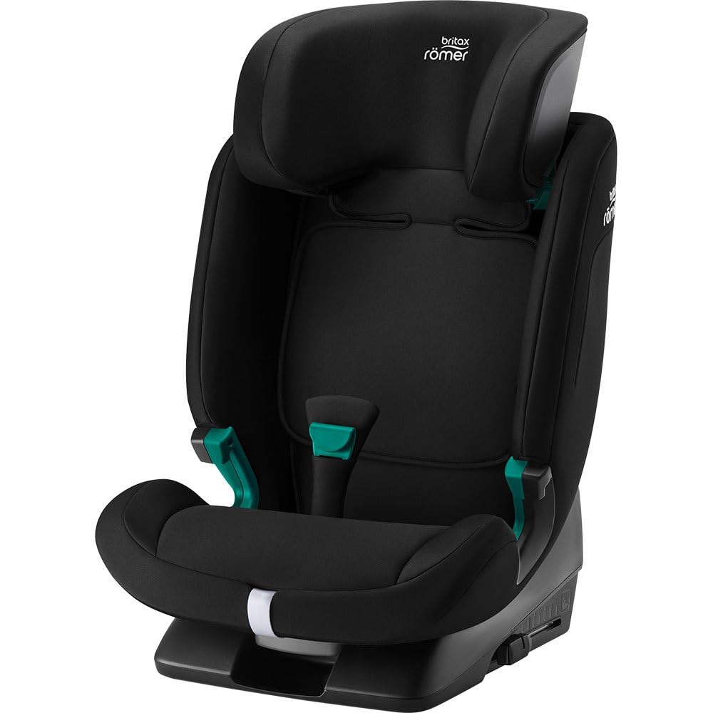 BRITAX RÖMER Car Seat EVOLVAFIX, with ISOFIX, Child from 76 to 150 cm (i-Size), from 15 Months to 12 Years, Space Black