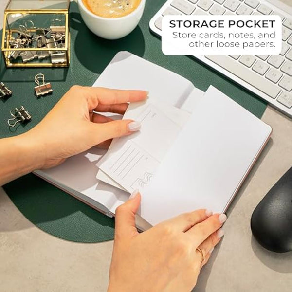 Clever Fox Password Book 2nd Edition – Hardcover Password Keeper with Laminated Alphabetical Tabs – Internet Address Notebook & Login Details Organizer Journal – 10.4x19.3cm (Rose Gold)