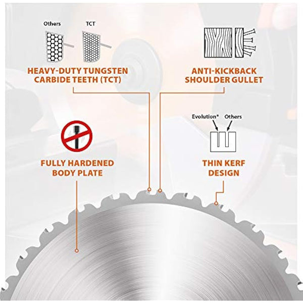 Advanced-Technology EVOLUTION (Powertools) RAGEBLADE 255M Blade M/Purpose TCT RAGE3 255MM