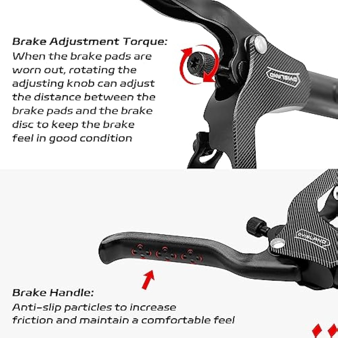 DYISLAND LD-210S Hydraulic Disc Brakes Set，2-PIN/Power-Off Hydraulic Brake kit for Electric Scooter/E-Scooter