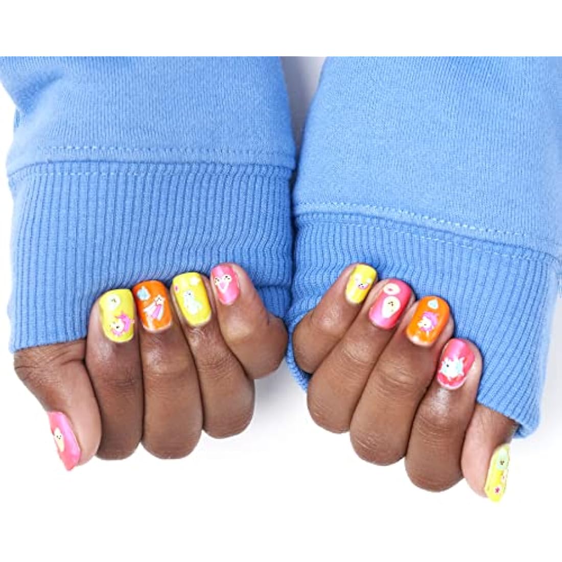 FabLab Glow In The Dark Nail Art Kit | Create FAB Neon Nail Art! | Includes 5 Nail Varnish Colours and 80+ Nail Stickers | Girls Gifts For Ages 8+