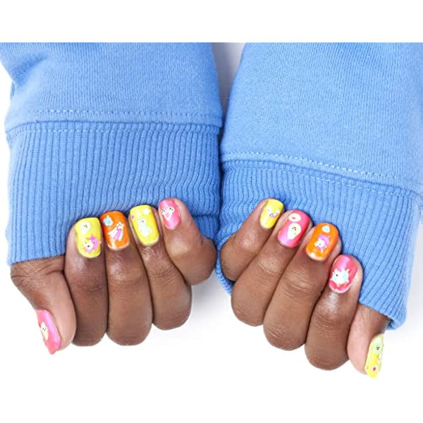 FabLab Glow In The Dark Nail Art Kit | Create FAB Neon Nail Art! | Includes 5 Nail Varnish Colours and 80+ Nail Stickers | Girls Gifts For Ages 8+