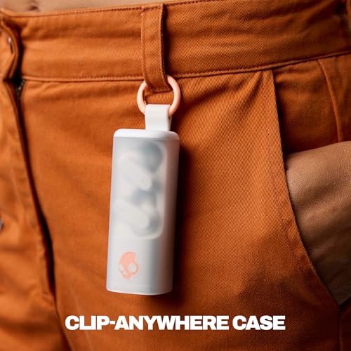 Skullcandy Dime Evo Wireless Earbuds, Bluetooth Headphones, Noise Isolating Fit, Up to 36 Hours Battery, Microphone for iPhone Android, Easy Carry with Clip-Anywhere Case - True Black