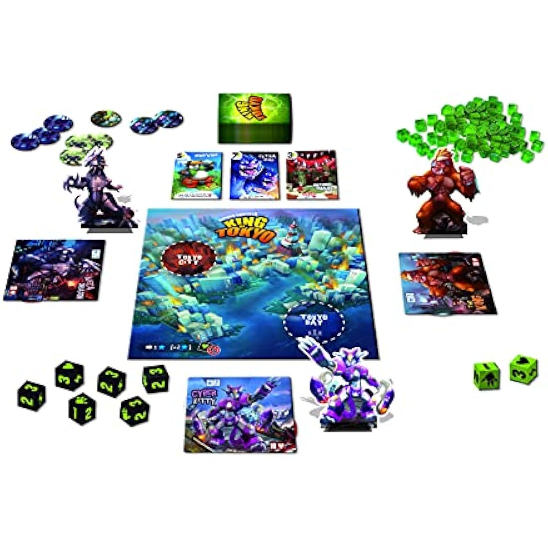 Iello | King of Tokyo Game (2016 Edition) | Board Game | Ages 8+ | 2-6 Players | 30 Minutes Playing Time