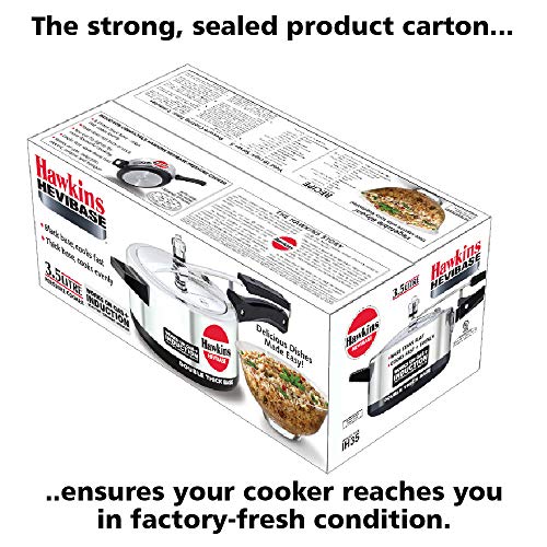 HAWKINS Pressure Cooker, Aluminum, Silver, 3.7 Quarts