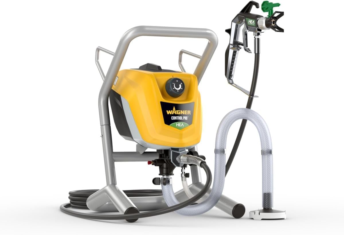 WAGNER Airless ControlPro 250M Paint Sprayer for interior and exterior wood, metal, wall and ceiling paints, covers 15 m² in 2 min, 110 bar, adjustable spray pressure, 9 m hose