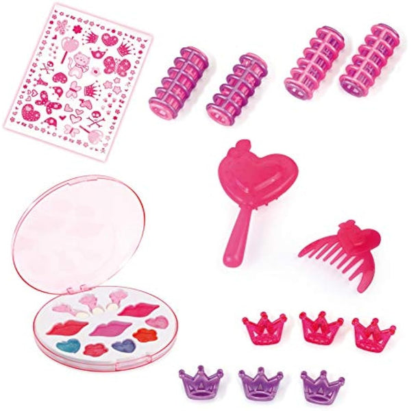 Bayer Charlene Super Model 27cm Doll Head for Hair Styling & Accessories - Styling Head with Brush, Comb, Clips & Curlers - Kids Hairdressing Play Set with Cosmetic Palette & Stickers (Ages 3+)