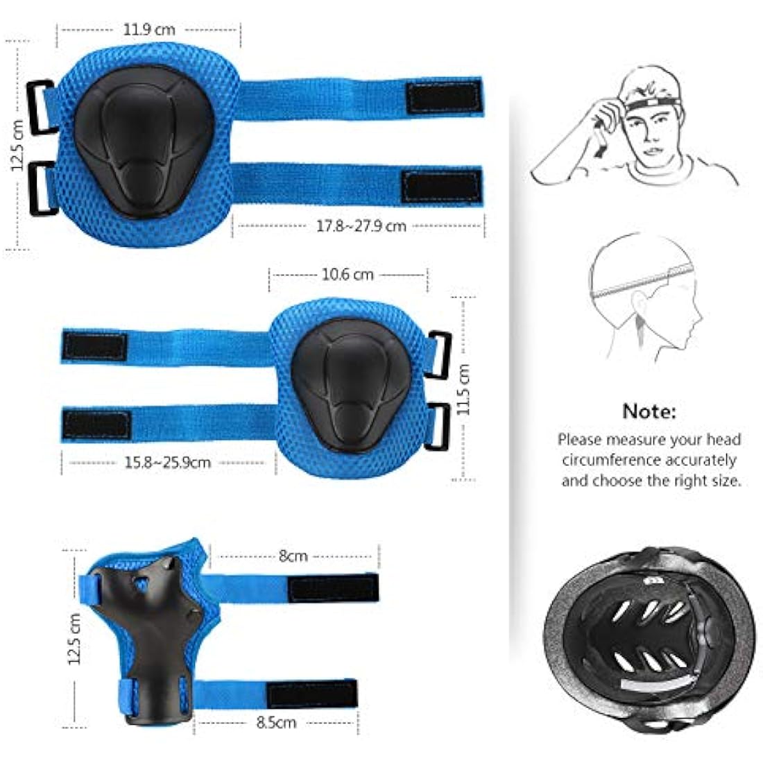Jim's Store Kids Bike Helmet for 3-10 years old Helmet and Knee Pads Set Adjustable Elbow &Wrist Pads Protective Gear Set for Skateboard Scooter Cycling Roller Skating Boys Girls