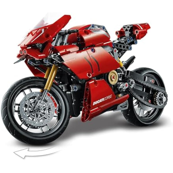 LEGO Technic Ducati Panigale V4 R 42107 Motorcycle Toy Building Kit (646 pieces), Build A Model Motorcycle, Featuring Gearbox and Suspension