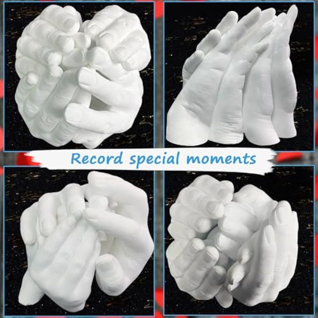 Family Hand Casting Kit Couples & Hand Molding Kit Family, Hand Mold Kit for Family by (Cast Up to 6 Hands)