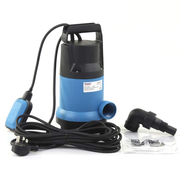 400W 7500L/H Submersible Water Pump with Hose, Water Pump to Empty Hot Tube with 10M Hose, Float Switch for Clean Dirty Water Garden Pond Pool Flooded Cellars