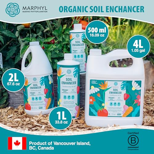 MARPHYL Organic Liquid Fertilizer - Outdoor & Indoor Plant Food - Nutrient-Rich Garden Fertilizer- All Purpose Soil Enhancer for House Plants, Flowers, Vegetables, Succulents, Bamboo, Hydroponics