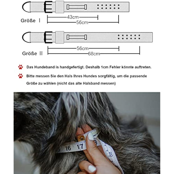 HQSHNY Dog Collar for Large Dogs - 5 cm Wide, Black, Neoprene & Nylon, Stainless Steel, Wide & Padded for Comfort & Safety, Handle for Extra Control, Suitable for Large Breeds, 56-66 cm