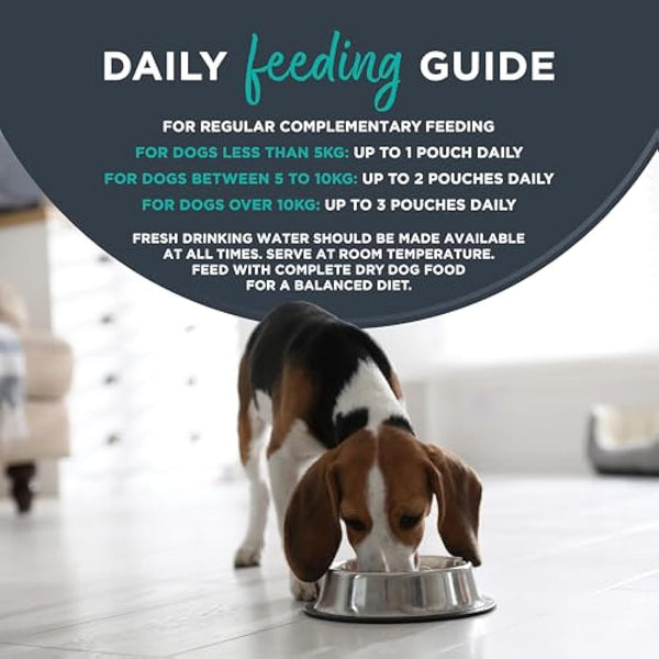 Encore Natural Wet Dog Food Pouches Finest Chicken Selection in Jelly, 5x100g Pouches