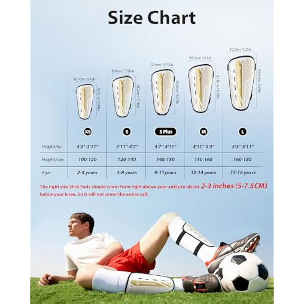 AirsFish Shin Pads Boys CE Certified Kids Football Shin Guards Breathable Non Slip Extended Adjustable Straps Lightweight Soccer Shin Pads for Boys Girls Teens Leg Calf Protective