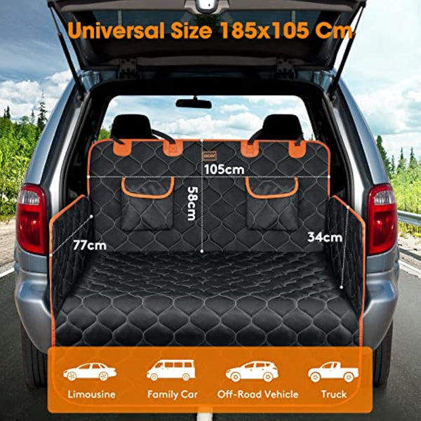 JOEJOY Car Boot Protector, Nonslip Waterproof Dog Car Seat Cover with Enduring Antifouling Liner, Side Protection and Easy to Clean, Boot Protector Blanket for Truck, SUV