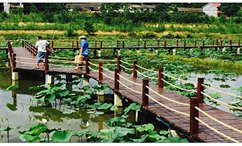 20mm Natural Hemp Ropes Decking Jute Rope 4 Strand Super Strong War Garden Decoration Camping DIY Cat Scratcher Twine Rope (20MM-20M)