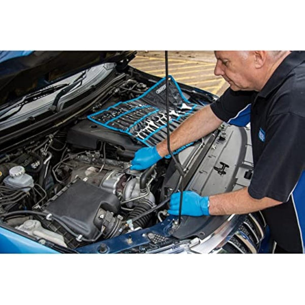 Draper HI-TORQ® 25 Piece Spanner Set | Metric Combination Hand Tools Kit | 6-32mm Precision Tool |Tetron Storage Pouch|Jaw Offset at 15° | 97918