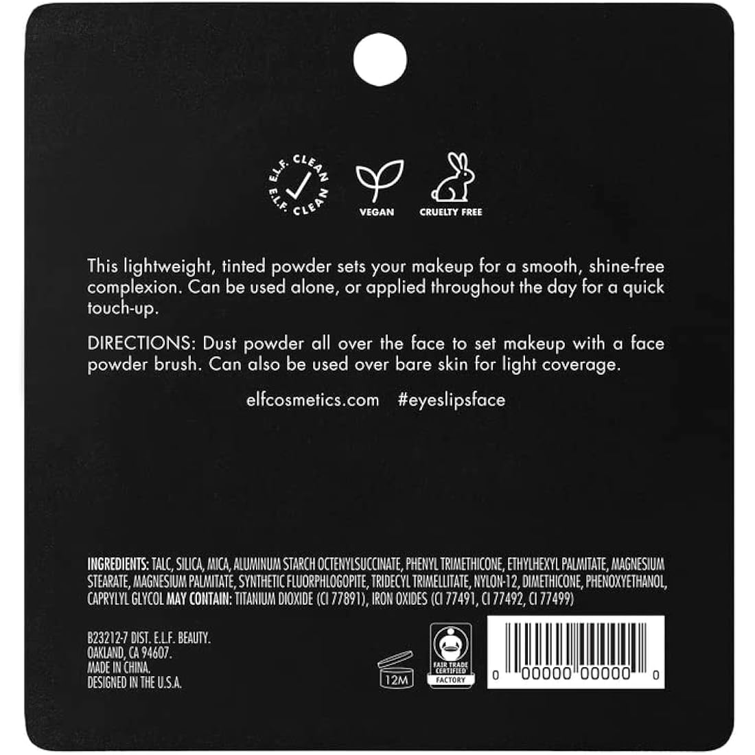 e.l.f. Prime & Stay Finishing Powder, Lightweight, Tinted, Long Lasting, Blurs Imperfections, Smooths Fine Lines, Controls Shine, Sets Makeup, Sheer 5g