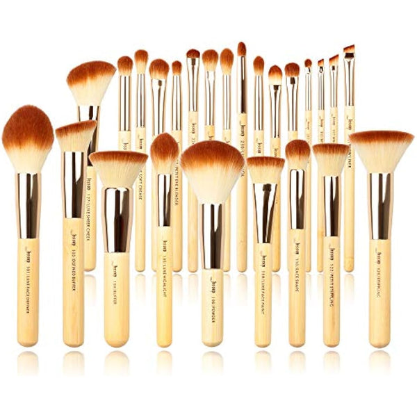 Jessup Brand 25pcs Beauty Bamboo Professional Makeup Brushes Make up Brush Tools kit Foundation Powder Blushes Eye Shader Cosmetics Tools T135