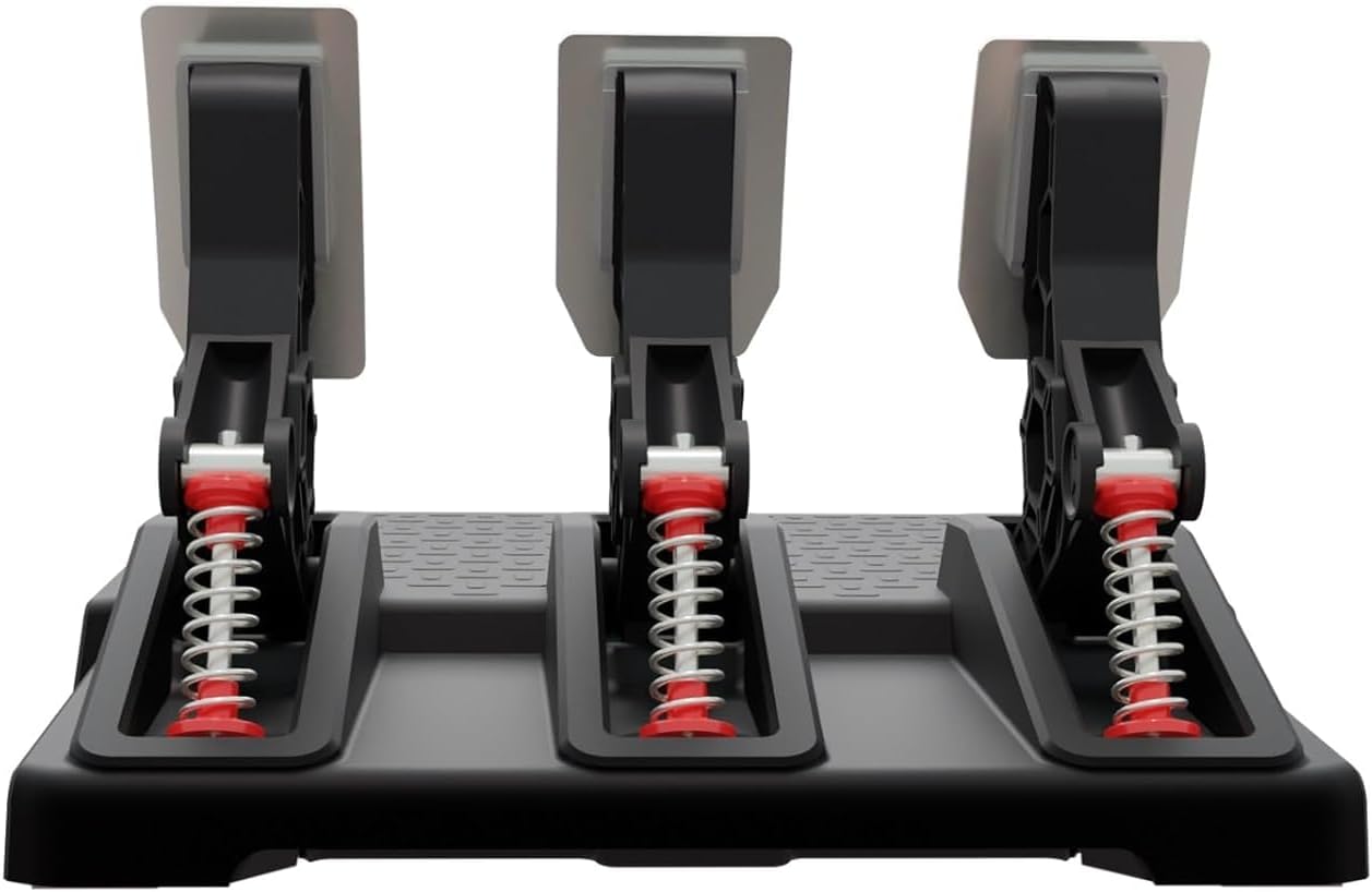 DOYO Racing Pedals, PC Gaming Steering Wheel Pedal Set, Swappable Springs, Adjustable, Durable, Compatible with PC Win11/Win10/Win7