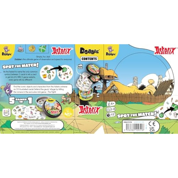Asmodee | Dobble Asterix | Kids Card Game | Ages 6+ | 2-8 Players | 15 Minutes Playing Time
