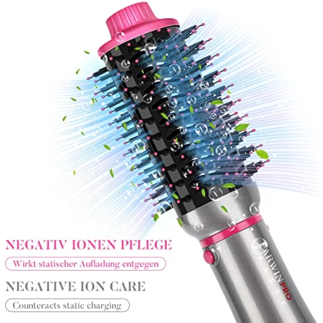 4 in 1 Hair Dryer Brush Set, Multi Air Styler with 4 Attachments as Hairdryer, Hot Air Brush, Hair Diffuser, Hot Brush for Hair Styling, Ionic Care Frizz-Free, Gray