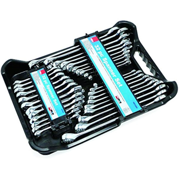 Hilka 16213203 AF/Metric Combination Spanner Set, Set of 32 Pieces