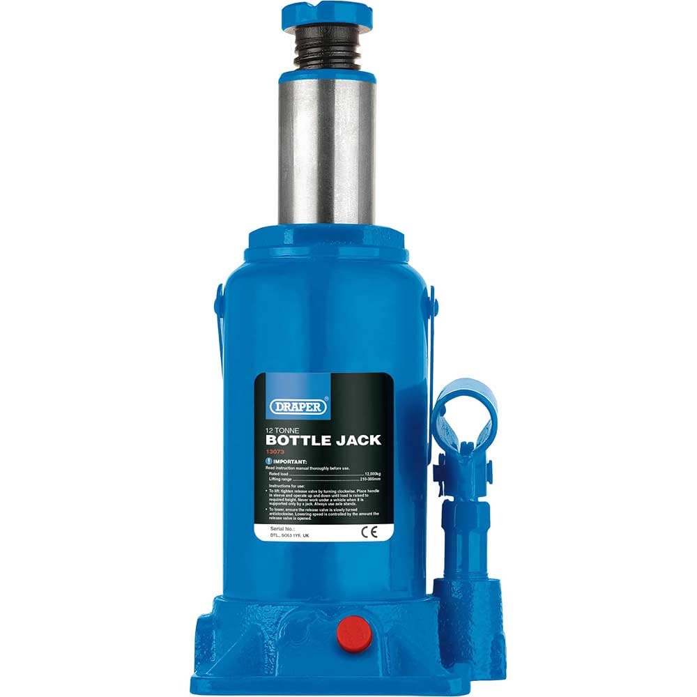 Draper 13073 Hydraulic Bottle Jack (12 Tonne), Blue
