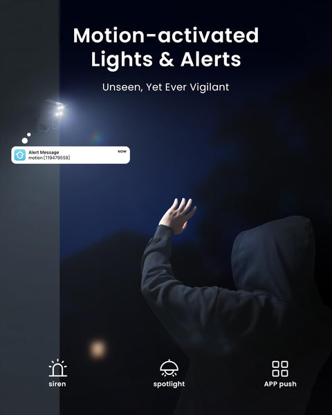 ieGeek No Monthly Fee 2K Security Camera Outdoor Wireless, 180° Horizontal Pan, Rechargeable Battery Wifi Home Camera, Colour Night Vision, Motion Detection, Siren Floodlight, Voice Intercom, IP65