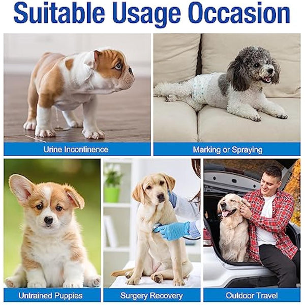 Pet Soft Disposable Dog Puppy Nappies Male - Super Absorbent Male Dog Incontinence Wraps