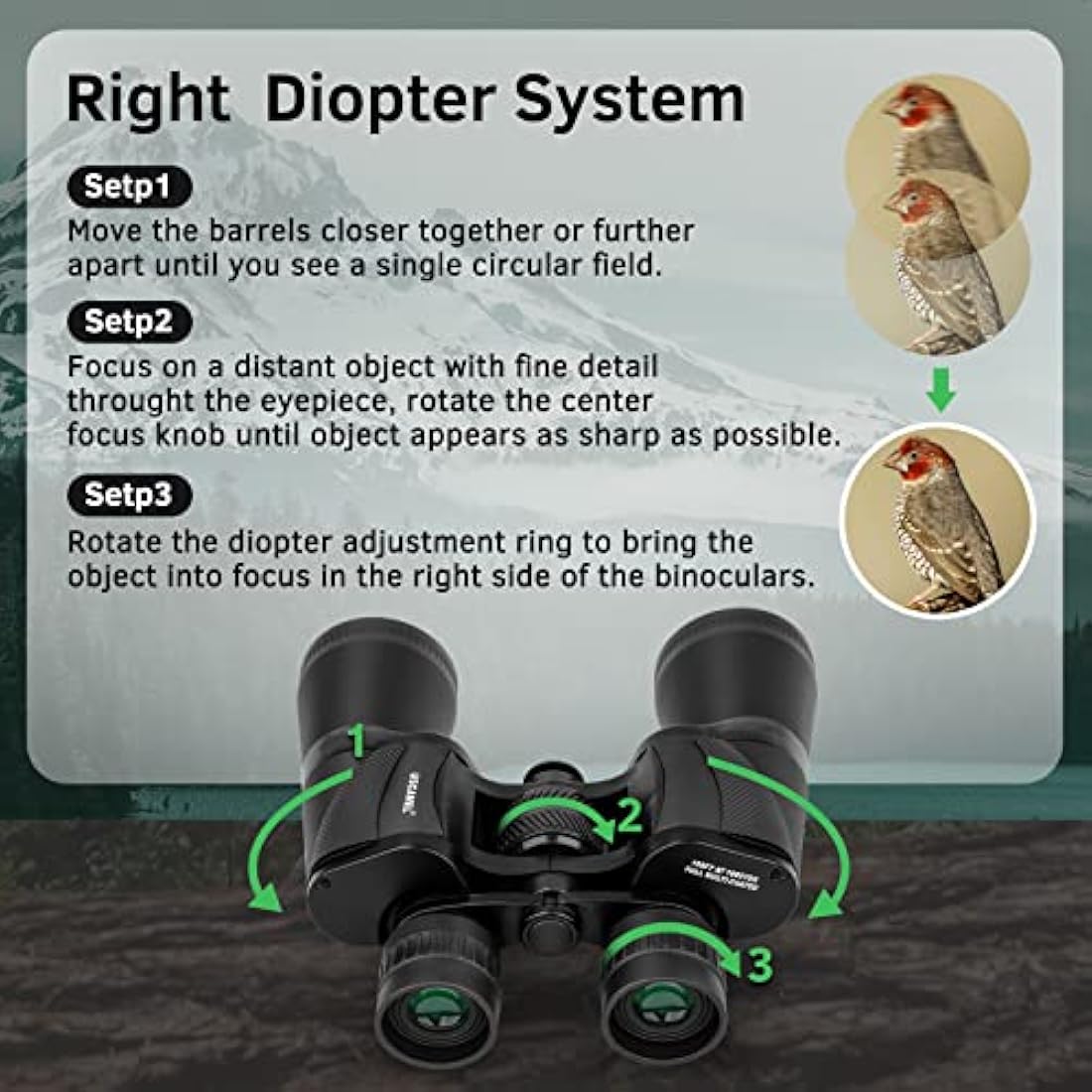 20x50 Binoculars for Adults High Power: Professional Waterproof Binoculars with Porro BAK4 Prism Len Multilayer-Coated Lenses for Bird WatchingTravel Hiking Concert and Sports