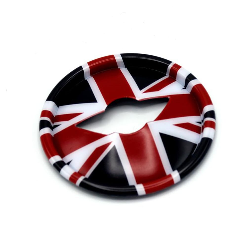 ABS Plastic Steering Wheel Decoration Trim Cover Sticker Shell for Mini Cooper F54 Clubman F55 Hardtop F56 Hatchback F57 Convertible F60 Countryman 2014~2020 (Union Jack Gray)