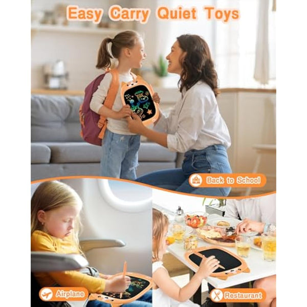 PINKCAT Toddler Toys Boys Girls Gifts, LCD Writing Tablet Kids Toys for 2 3 4 5 6 7 8 Year Old Baby Doodle Pad Educational Drawing Tablet Birthday (Yellow)