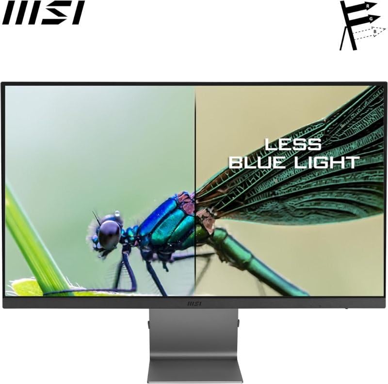 MSI PRO MP273QW E2 27 Inch WQHD Office Monitor - 2560 x 1440 IPS Panel, 100 Hz, Eye-Friendly Screen, Built-in Speakers, Tilt-Adjustable - HDMI 2.0b, DP (1.2a)