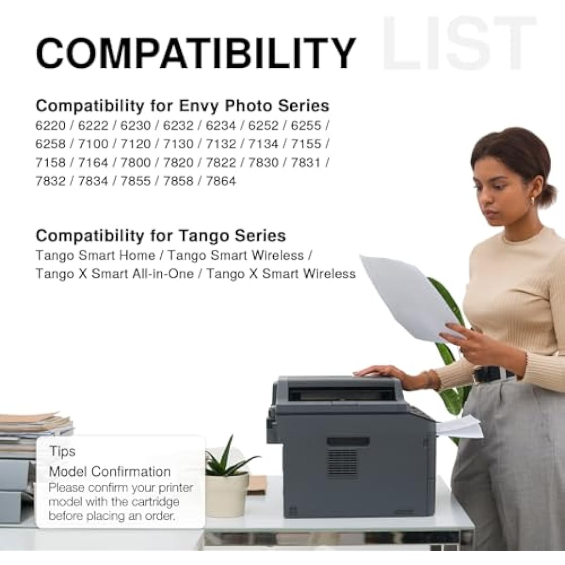 303 Ink Cartridges Combo Pack, 303XL Cartridges Black and Colour Compatible for HP 303 Ink Cartridges, for HP Envy Photo 7134 7830 6232 6230 7130 6220 6234 7155 7800 7834 7855 7864 TANGO X (2-Pack)