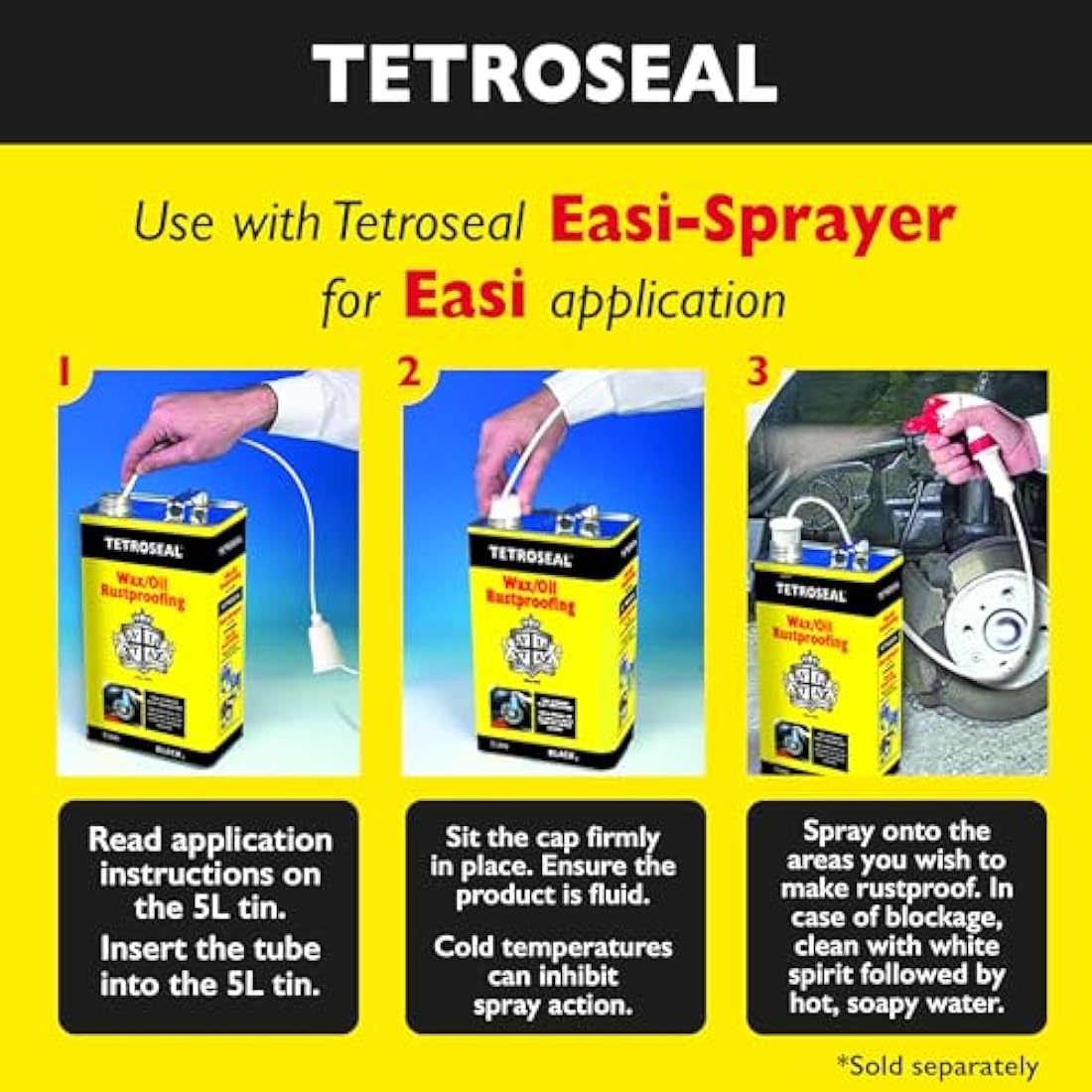 Tetroseal Waxoil Car Rustproof Clear Car Rust Proofing 5L