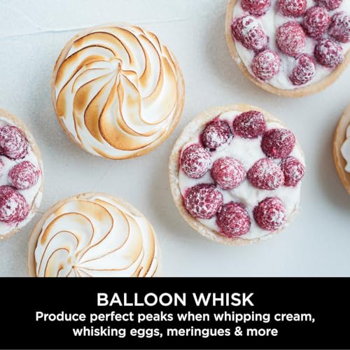 Ninja Foodi 3-in-1 Hand Blender, Hand Mixer & Chopper, Food Processor with 3 Attachments, 850W Powerbase, Immersion Blender, 5 Mixing Speeds, 2 Blending Speeds, 1.5m Cord, Black CI100UK