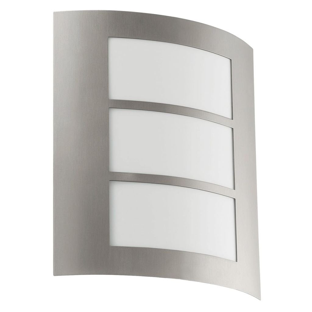 EGLO 88139 E27 Stainless Steel Outdoor Wall Light City