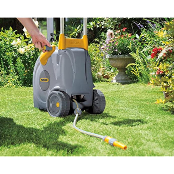 HOZELOCK - Fast Reel Cart 40m : Reel on Wheels 40m + 2m (Feeder Hose), Ergonomic Streamlined Cart, Easy and Extremely Practical to Use, [2450R0000], Yellow