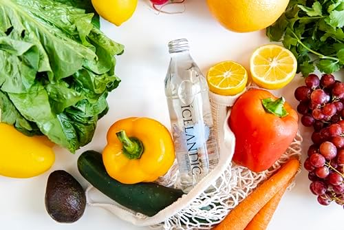 Icelandic Glacial Premium Sparkling Water 750ml Glass Bottles x 12 Per Pack – Alkaline/Low PH, Recycled Packaging, BPA Free, Carbon Neutral from Icelandic Spring. Low TDS and Mineral Content.