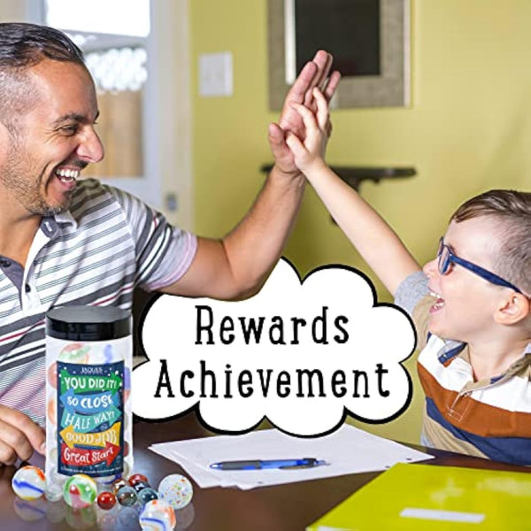 Jaques of London Marble Reward Jar | Whole Jar of Playing Marbles | More Fun than a REWARD CHART | Great Childs Rewarding System
