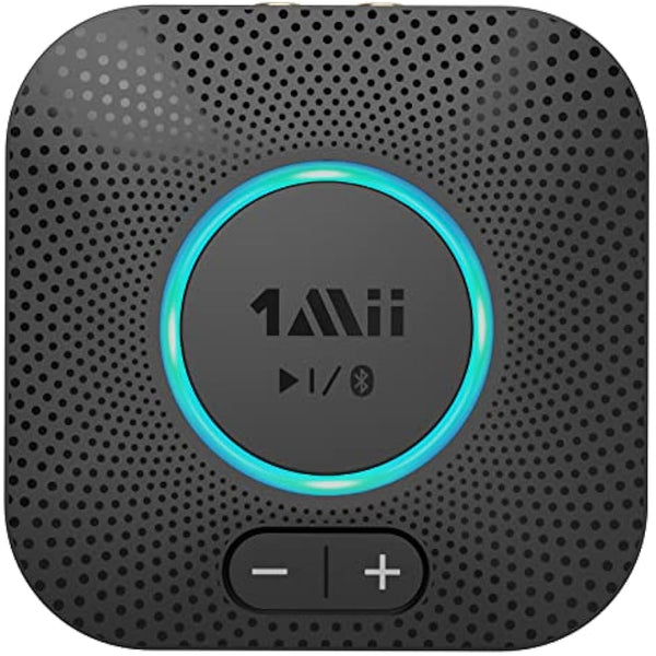 1Mii B06S Bluetooth 5.2 Receiver for Music Streaming System, Hi-Fi Wireless Audio Adapter for Stereo Receiver aptX HD aptX Low Latency, Bluetooth Receiver with Volume Control RCA/3.5mm Outputs