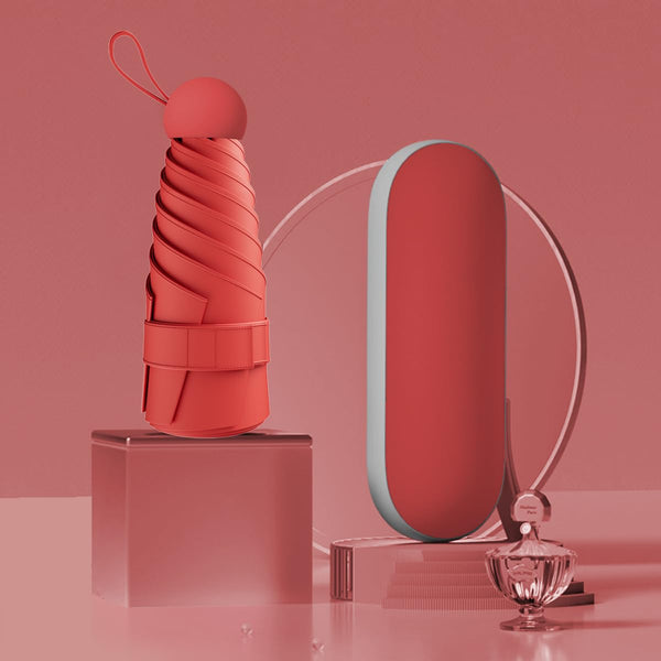 Windproof Mini Travel Folding Umbrella - UPF 50+ Sun & Rain Protection, Small Compact Lightweight Design Fits in Pocket or Bag, Eco-Friendly Fabric Wallet Umbrella for Commuter, Men Women Boys Girls