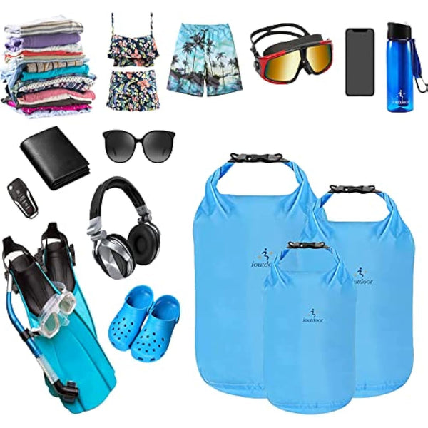 ioutdoor Waterproof Dry Bags Lightweight 2L/5L/10L/20L Keep Dry Clean, Dry Compression Sacks Small Large for Kayaking, Hiking, Swimming, Camping, Canoeing, Boating, Fishing