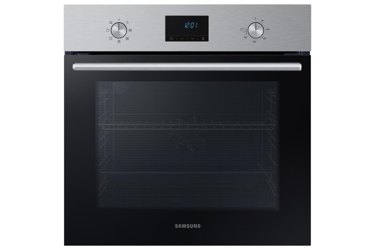 Samsung Series 4 Dual Cook Flex Smart Oven with Pyrolytic Cleaning, Colour: Stainless Steel, NV7B45305AS