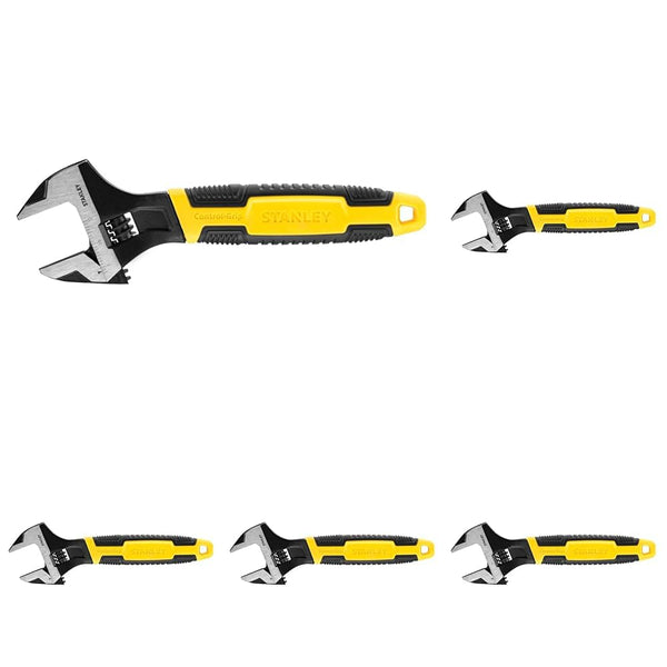 STANLEY MAXSTEEL Adjustable Wrench 30 x 200 mm Protective Phosphate Finish and Ergonomic Bi Material Handle 0-90-948