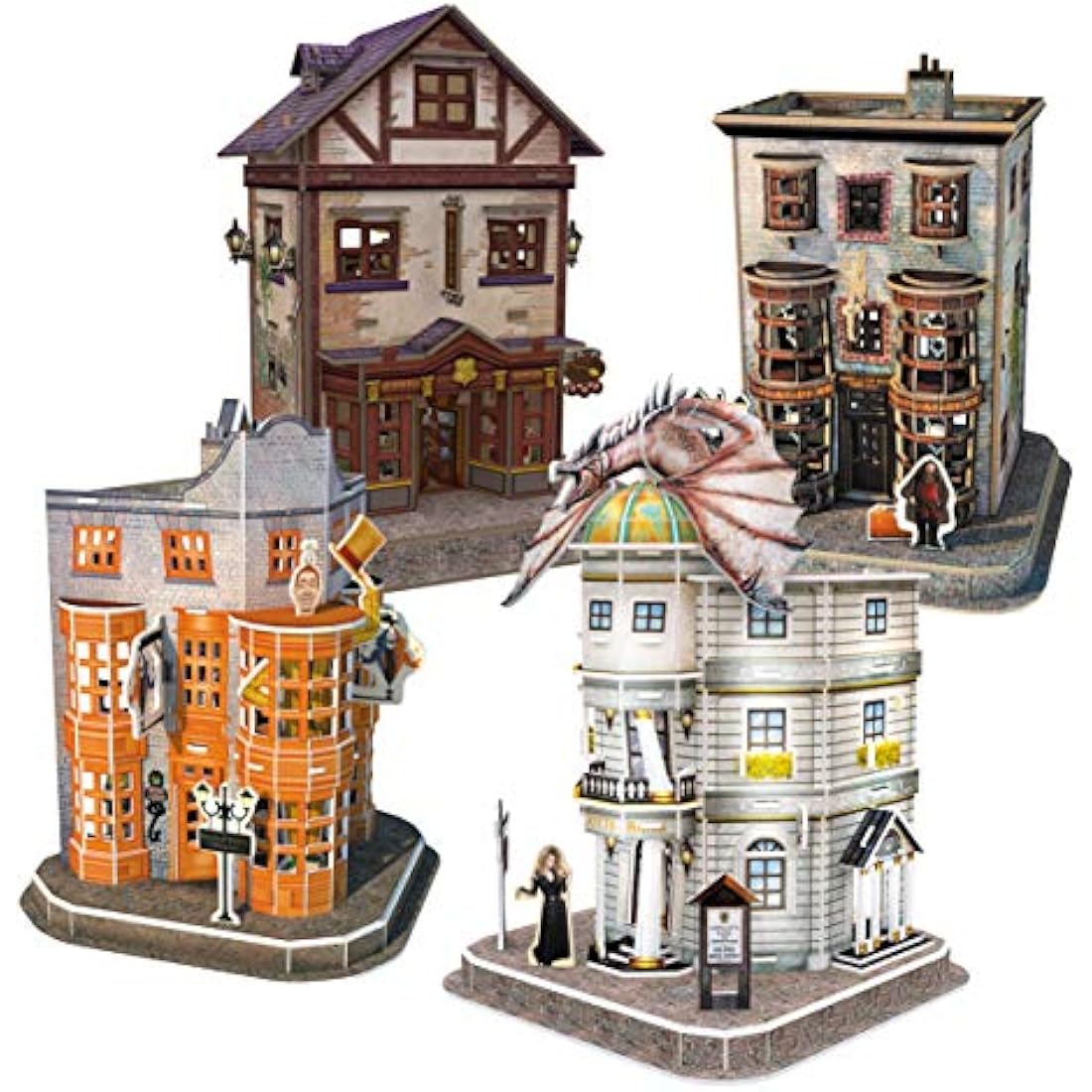 Harry Potter 7585 Diagon Alley 4 in 1 3D Puzzle Set