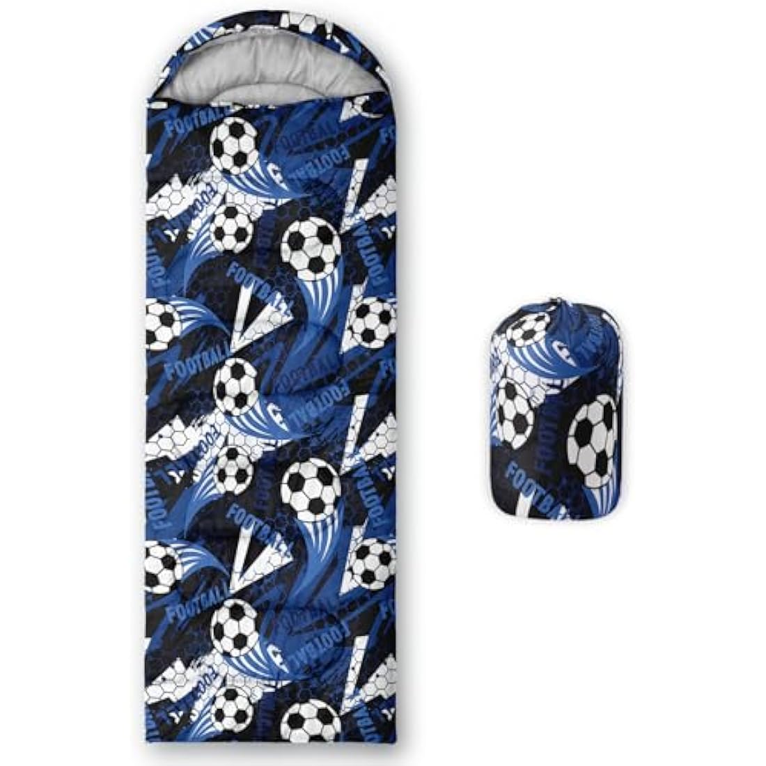 HOSIMA Sleeping Bag with Football Cold Climate Adult Girls Boys Waterproof Men Warm Camping Hiking Outdoor Travel Hunting Compression Sack